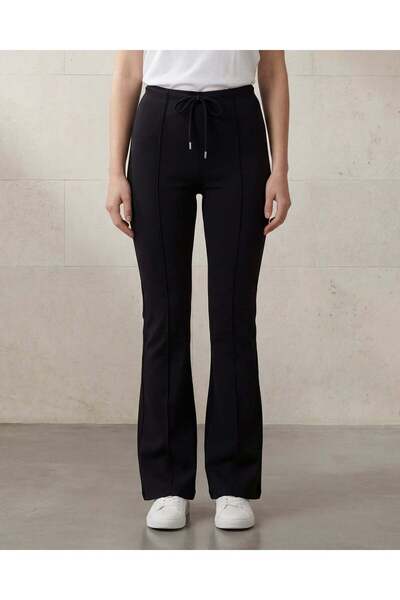 REDTAG Women Black Solid Ponte Leggings