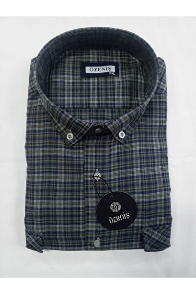 Özeniş Çift Cepli Kapaklı Kareli Uzun Kollu Gömlek