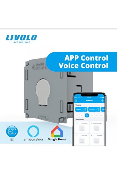 Livolo Modul intrerupator inteligent EC simplu tactil, Generatie Noua