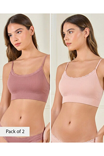 REDTAG Women Assorted Seamless Comfort Bra Set (Pack of 2)