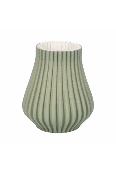 Sagebrook Home Somerset 3d Printed Vase, Oil Green