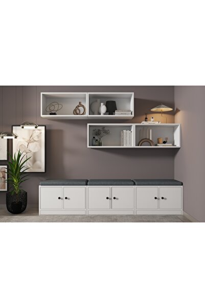 nettrends.net the new trend of shopping Modern 3'lü Sandıklı Tabure ve Bench ...