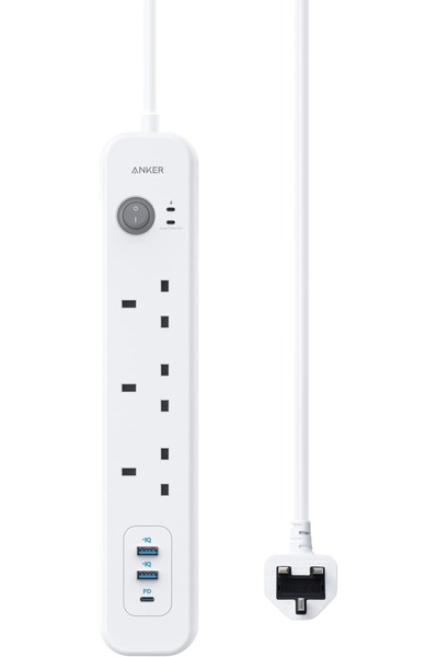 Generic Anker A9136K21 Power Extend 3 Way Extension Strip, 2M Cable
