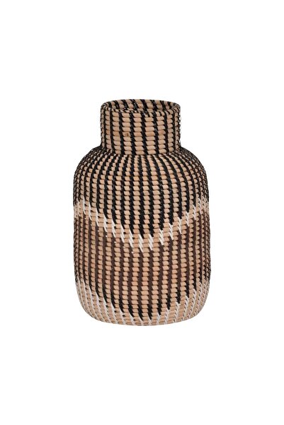 Sagebrook Home مزهرية منسوج من الخيزران، ارتفاعها 13 بوصة، متعددة الألوان