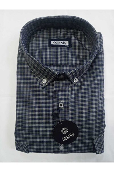 Özeniş Çift Cepli Kapaklı Kareli Uzun Kollu Gömlek