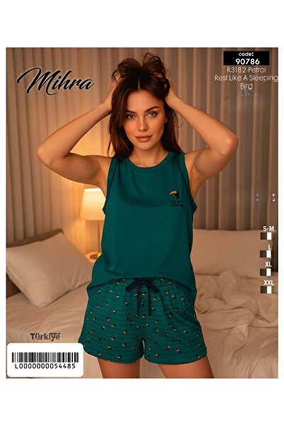 Mihra Pamuklu Kalın Askılı Şortlu Takım