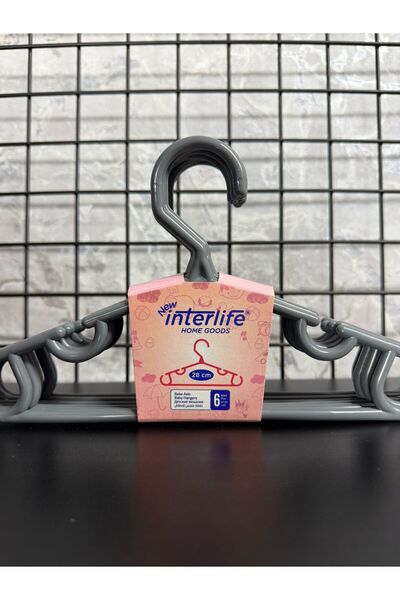 interlife plastik مجموعة من 12 شماعة ملابس للأطفال - شماعات ملابس بلاستيكية س...