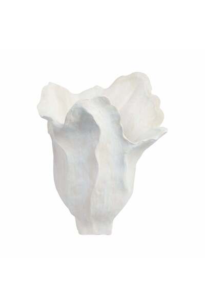 Sagebrook Home مزهرية سبادينا من الخزف، لون عاجي