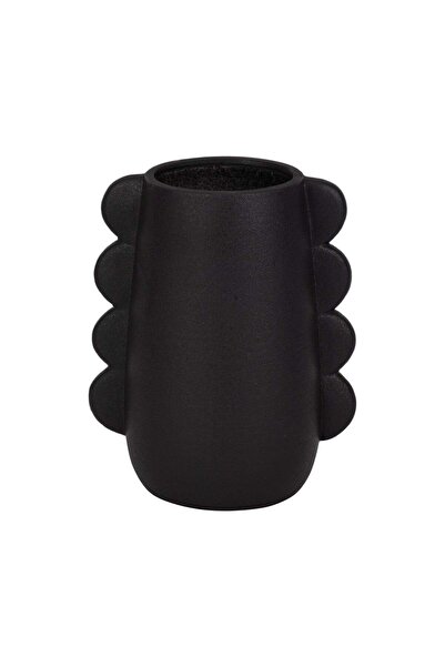 Sagebrook Home DOL, 7" EARED VASE, BLACK