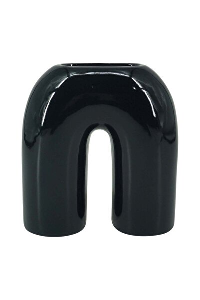 Sagebrook Home مزهرية على شكل حدوة حصان، 8 بوصات، لون أزرق داكن