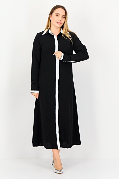 Ulyashova Women Two Tone Tie Waist Maxi Dress, Multicolor