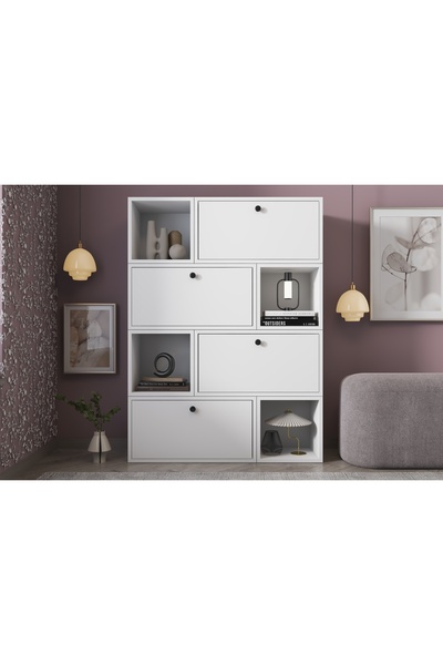 nettrends.net the new trend of shopping Beyaz Vitrin Ünitesi - 8 Bölmeli Kapa...
