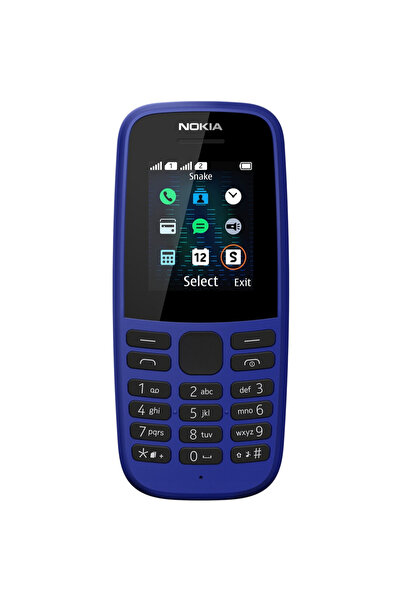 Nokia Telefon mobil 105 (2019), Dual SIM, Blue