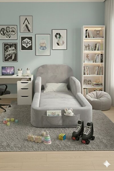 SABY Luxury Baza ve Başlıklı Montessori Full Sünger Yatak Seti