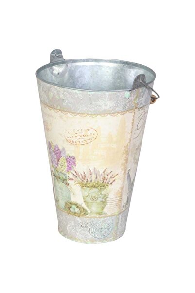 Goliat Wiaderko ocynk z motywem kwiatowym III