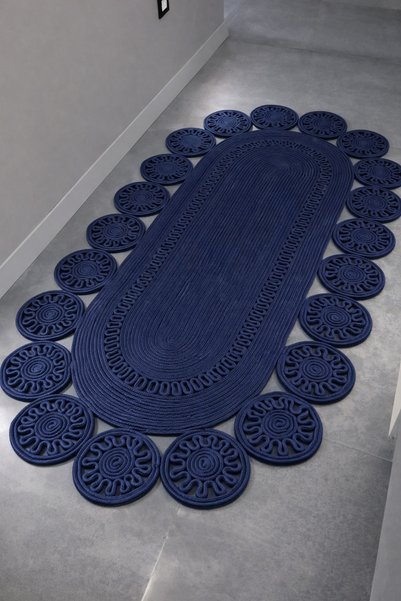 MaVaux Marguerite Özel Tasarım Hasır Jüt Kilim – Koridor, Antre ve Salon Halısı Yolluk