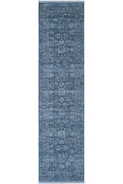 Cool Halı Zerina Mavi Pamuk Taban Etnik Desenli Vintage Rustik Modern Klasik ...