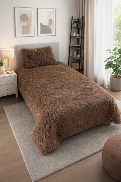 EYPRICH Kuzu Plush Bedspread and Pillow Set - Soft Textured 150X250Cm
