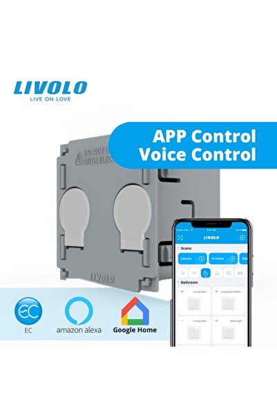 Livolo Modul intrerupator inteligent EC dublu tactil, Generatie Noua