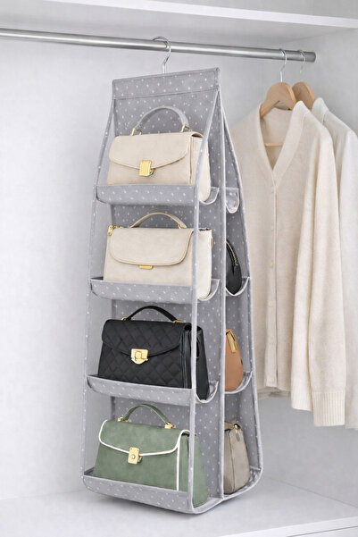 Serstil 8-Compartment Hanging Closet Bag Organizer |   Shoe Storage 110X37 cm...
