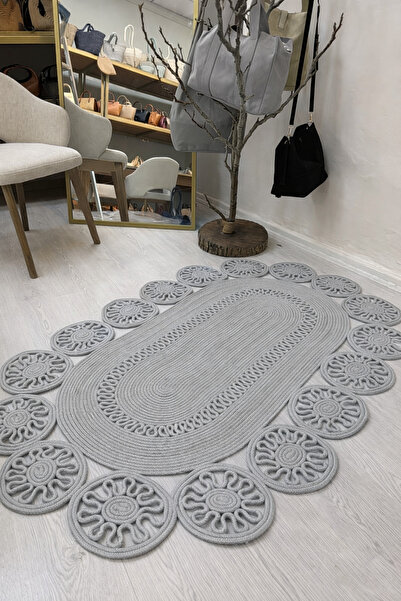 MaVaux Marguerite Özel Tasarım Hasır Jüt Kilim – Koridor, Antre ve Salon Halı...