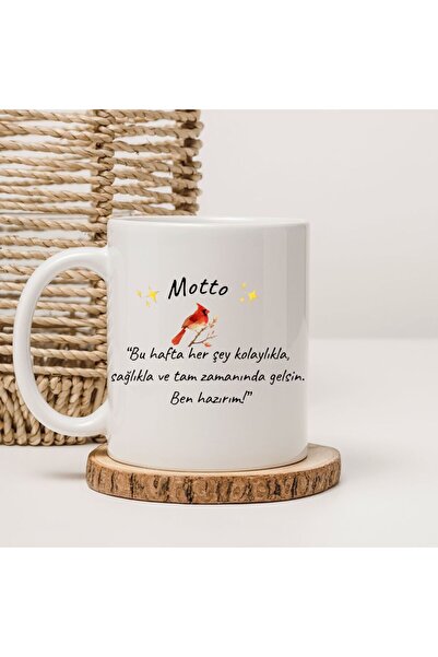 kubdekor Motto I'M Ready Written Printed Motivational Mug