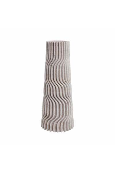 Sagebrook Home مزهرية شيلفين الخزفية مطبوع ثلاثية الأبعاد، متعددة الألوان