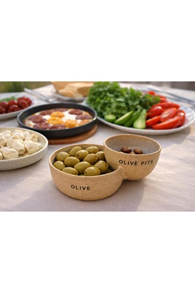 Mer Atelier Zeytin&Çekirdek Bölmeli Zeytin Kasesi