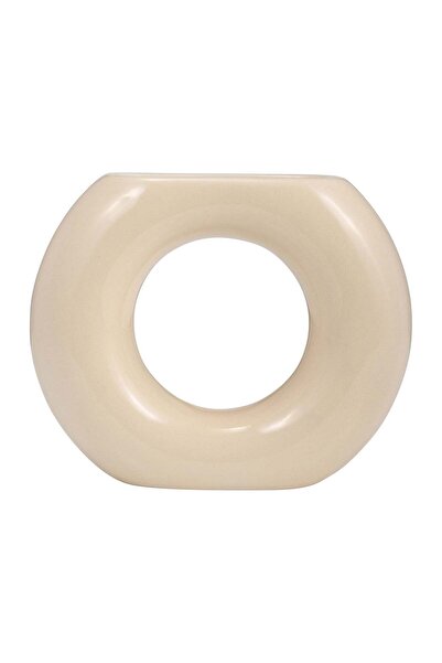 Sagebrook Home CER, 5" DONUT VASE, COTTON