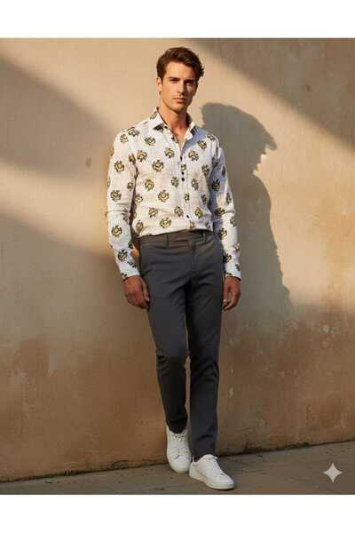 Louis Fabel Floral Long Sleeve Men's Shirt