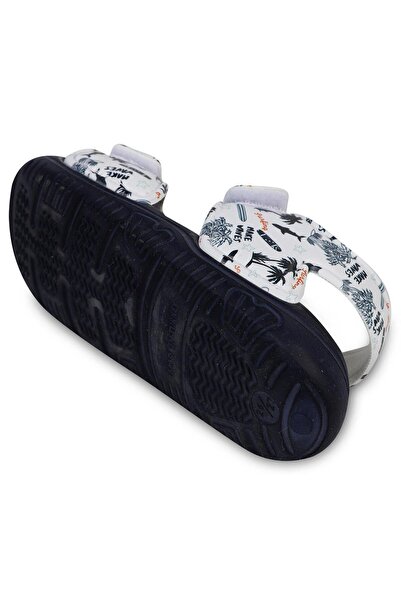 Civil Boys Сандали с щампа на палмово дърво - Бели 30-34