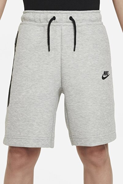 Nike Sportswear Tech Fleece Unisex Kid's Short Çocuk Fermuar Cepli Şort Gri