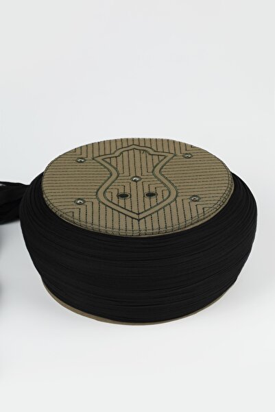 SARIKHANE YÜKSEK TEKNOLOJİ MAKİNE SARIMI غطاء رأس للأطفال - قماش أسود - طاقية...