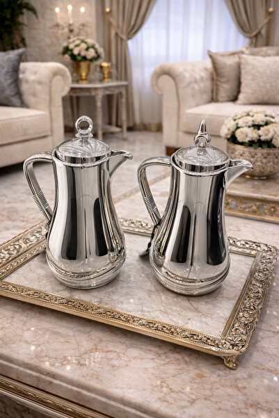 Rwafd Rema طقم ترامس ثلاث الوان الفضي والذهبي و والفضي مع الذهبي