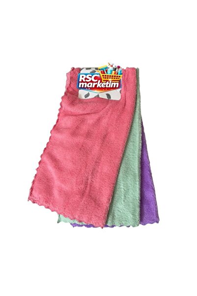 RSC MARKETİM 3`lü Düz Peluş Mikrofiber Toz Ve Temizlik bezi ( YÜNLÜ )