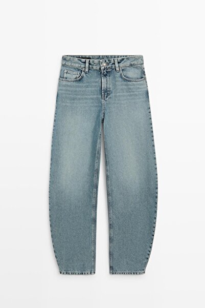 Massimo Dutti Yüksek bel barrel fit jean