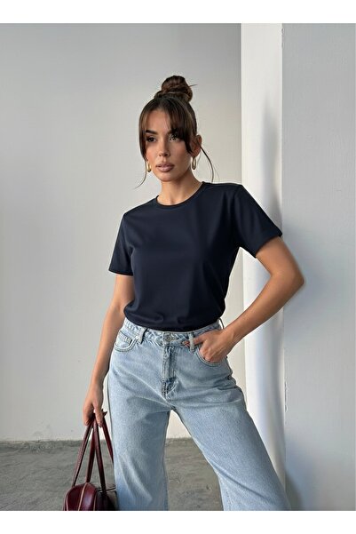 Buteks Unisex Navy Blue a Quality Cotton Slimfit Narrow Lycra Combed Cotton B...