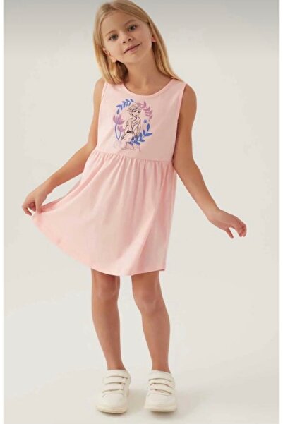 Disney Frozen Frozen - Elsa Baskılı Kız Çocuk Elbise