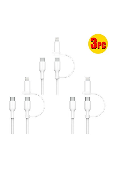 BUYMART 3 PC COMBO-2 IN 1 USB-C to Type-C 60W Charge Cable