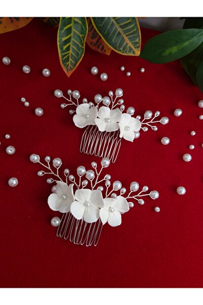 sibelle tasarım Set de 2 agrafe de mireasă cu perle, agrafă de mireasă minima...