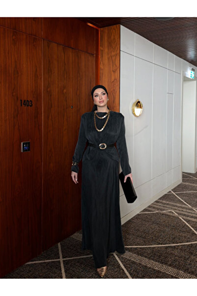 GK Silk Cupra Belted Dress