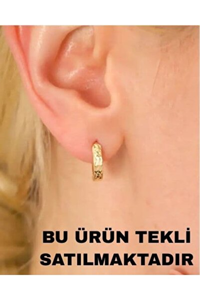 YCL JEWELLERY (TEKLİ) 14 Ayar Altın Kalemli Halka Küpe