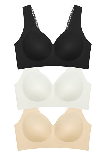 Cottonhill Seamless Bra - Lace |   Laser Cut Seamless Lace Detailed Underwire...