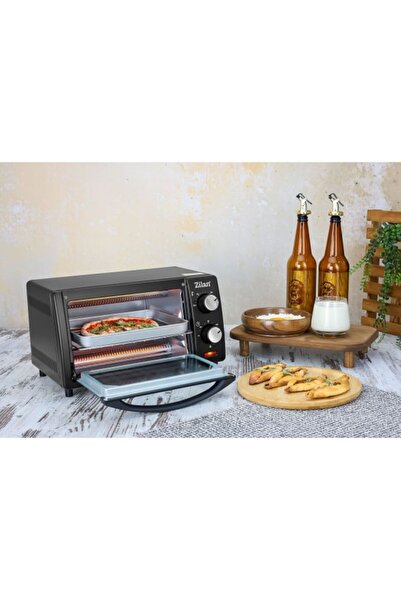 Zilan Mini cuptor electric ZLN-4328, 9L, 800W, timer 60 min, geam dublu, negru