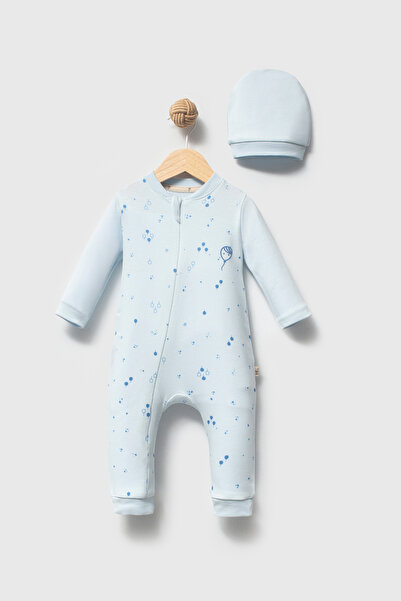 Bubbles بدلة أطفال للجنسين مصنوعة من القطن العضوي بنسبة 100% مع طباعة بالونات...