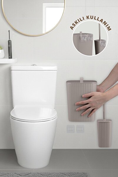 Okyanus Home Σετ βούρτσας και κάδου απορριμμάτων με αυτοκόλλητο Sapphire, Σετ...