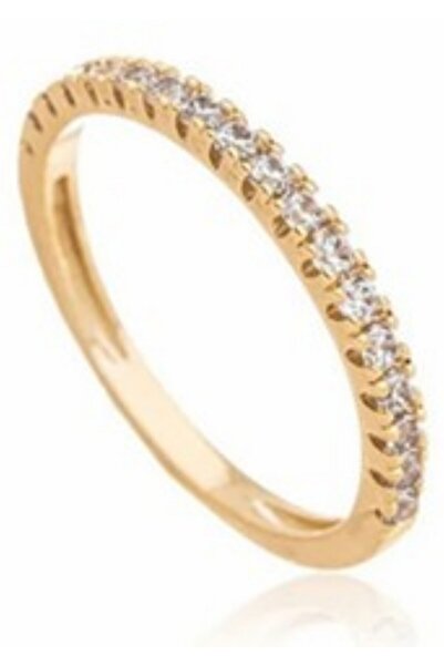 Generic خاتم من الفضة الإسترليني عيار 925 مطلي بالذهب عيار 18 قيراطاً للنساء ...