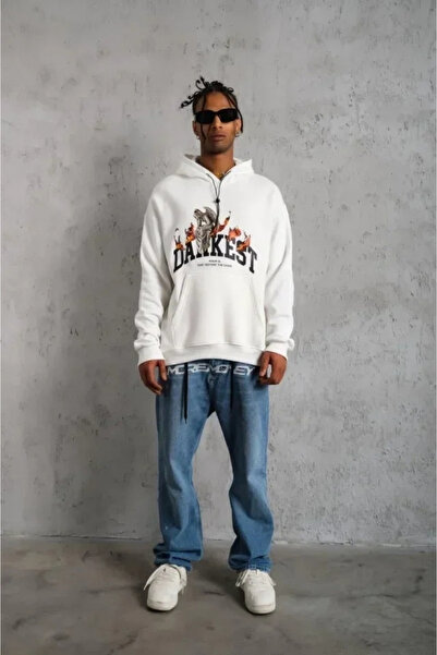 genel tedarik-tse Uslucan Alişveri̇ş Erkek Dankes Printed Hooded Sweatshirt -...