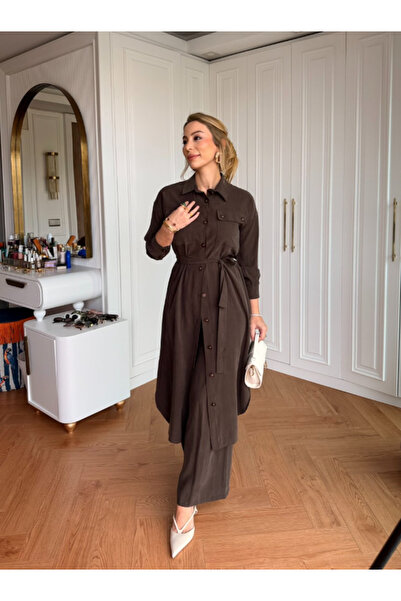 GK Düğmeli Pantolonlu Tunik Takım