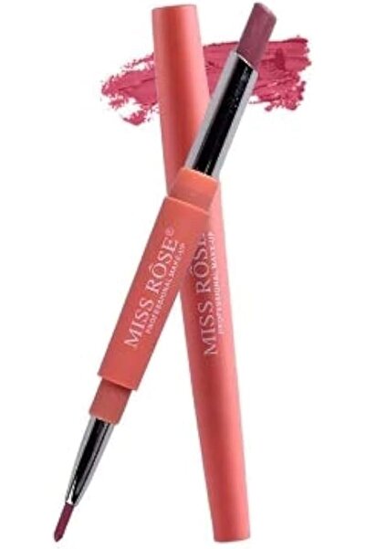 MISS ROSE Professional Make-up 2in1 Matte High Pigment Lipstick (Love Fatale ...